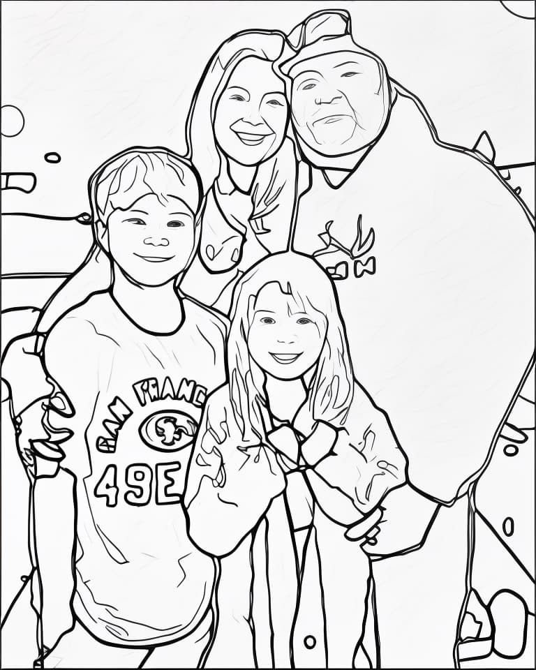  (((kid friendly coloring book))), (((bold and simple lines))), smooth and clean outlines, clear and simple facial features, minimal shading, cute expressions, smooth contours, clear shapes, crisp and bold outlines, soft colors, warm and friendly atmosphere, polished cartoon like look, minimal details, simple shapes, no background distractions, soft and approachable style