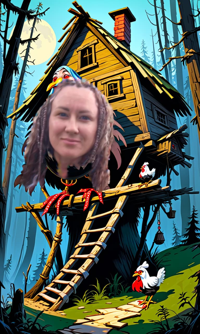  baba yaga, hut on chicken legs