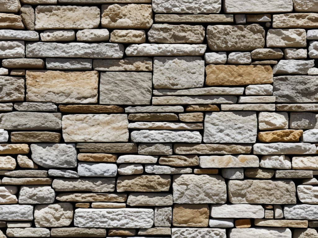  generate a realistic 4k photgraph of limestone. The image must not contain people in it. Make sure the image is very realistic. Make sure the image can be used for a company that sells limestone to masonry companies. This company sells masonry supplies. The picture must be presentable to show a client online. Use the thinstone veneer in a real life example such as walls or patios