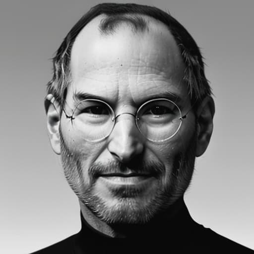  steve jobs looking happy. exact likeness.