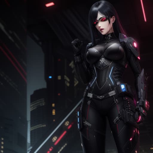  , , , full body, , cyberpunk augmentation, cyberware, cyborg, carbon fiber, chrome, implants, metal skull, , , , , bloody, cyber plate armor, dark atmosphere, dark night, scars, (disheveled hair:1.1), black eyeshadow, beautiful detailed glow, detailed, Cinematic light, intricate detail, highres, rounded eyes, detailed facial features, high detail, sharp focus, smooth, aesthetic, extremely detailed, insanely detailed and intricate dark industrial factory background, slim body,, , ly , stylish pose, <lora:add_detail:0.4> <lora:epi_noiseoffset2:0.4> <lora:hairdetailer:0.6> <lora:more_details:0.3> <lora:add-detail-xl:1.2> <lora:DetailedEyes_V3:1.2> <lora:sd_xl_offset_e