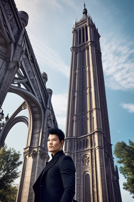  magnus bane next to the tower