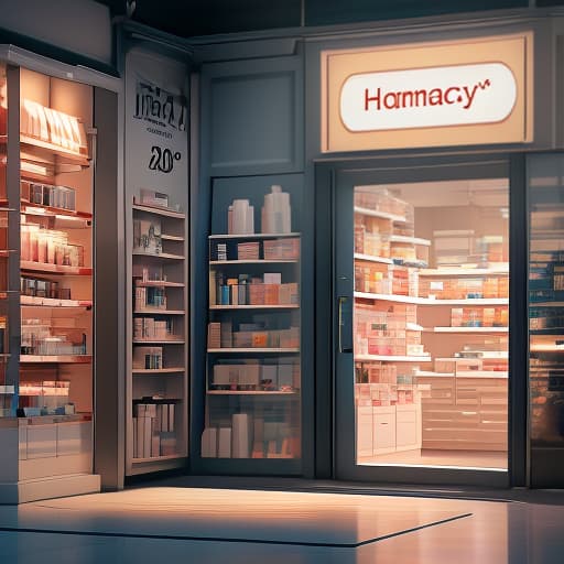  3D model of a pharmacy store, minimalism. hyperrealistic, full body, detailed clothing, highly detailed, cinematic lighting, stunningly beautiful, intricate, sharp focus, f/1. 8, 85mm, (centered image composition), (professionally color graded), ((bright soft diffused light)), volumetric fog, trending on instagram, trending on tumblr, HDR 4K, 8K