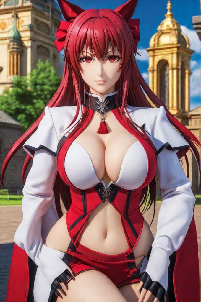  rias gremory de high school dxd , realistic, portrait, art by donato giancola and greg rutkowski, realistic face, digital art, trending on artstation hyperrealistic, full body, detailed clothing, highly detailed, cinematic lighting, stunningly beautiful, intricate, sharp focus, f/1. 8, 85mm, (centered image composition), (professionally color graded), ((bright soft diffused light)), volumetric fog, trending on instagram, trending on tumblr, HDR 4K, 8K