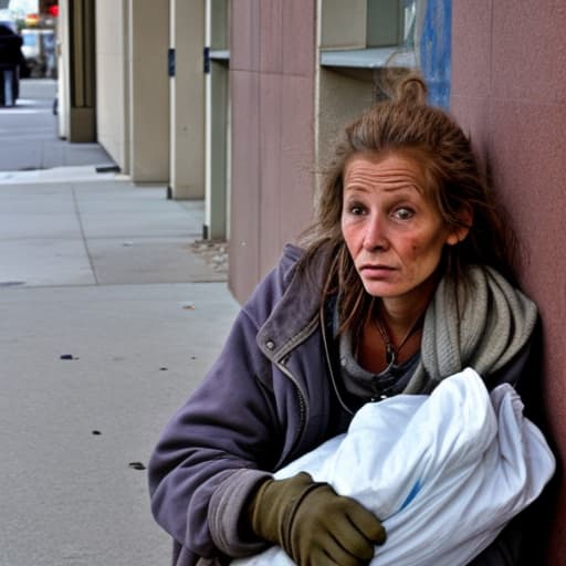  Homeless woman