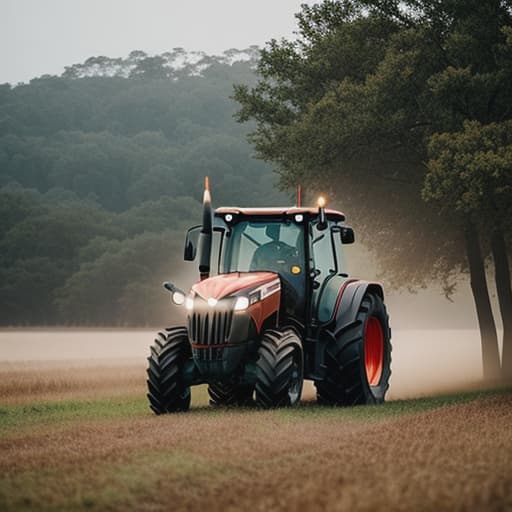  tractor photo hyperrealistic, full body, detailed clothing, highly detailed, cinematic lighting, stunningly beautiful, intricate, sharp focus, f/1. 8, 85mm, (centered image composition), (professionally color graded), ((bright soft diffused light)), volumetric fog, trending on instagram, trending on tumblr, HDR 4K, 8K