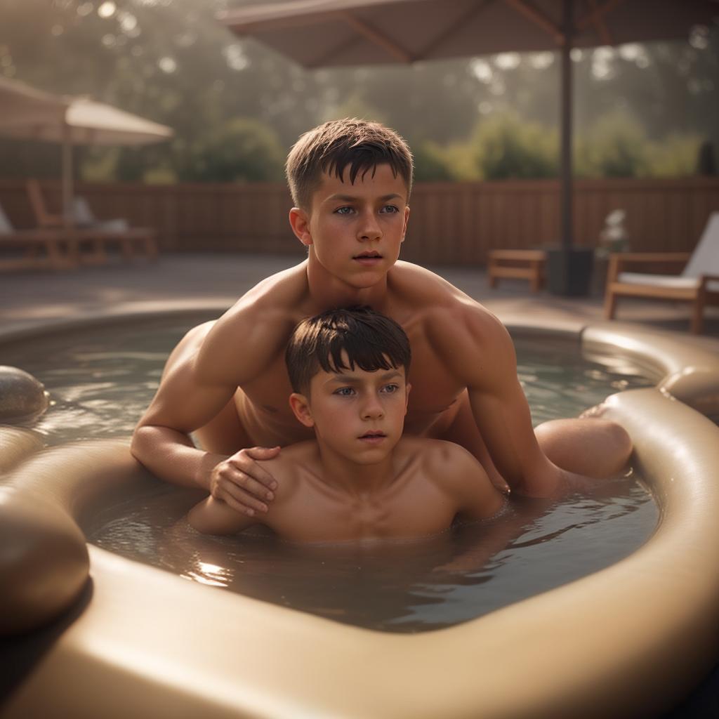  Ten year old naked danish boy with man humping, hyperrealistic, high quality, highly detailed, cinematic lighting, intricate, sharp focus, f/1. 8, 85mm, (centered image composition), (professionally color graded), ((bright soft diffused light)), volumetric fog, trending on instagram, HDR 4K, 8K