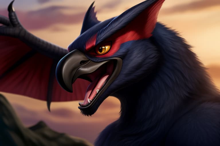  Nargacuga, feral, male, riged penis with Knot, solo, open eyes, digital art, masterpiece, 4k, fine details,