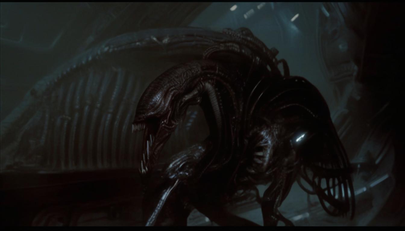  xenomorph, monster, space, realism, horror, bio, mechanics, ancient egypt