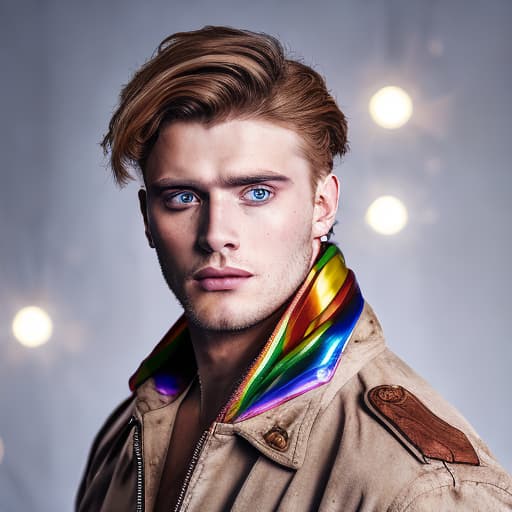 portrait+ style Russian LGBT queer TV actor blonde hunk dude face