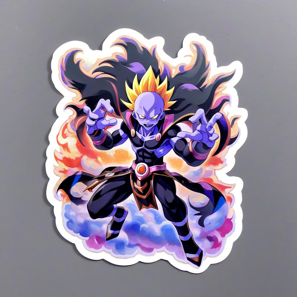  anime artwork god of destruction and joy . anime style, key visual, vibrant, studio anime, highly detailed, sticker