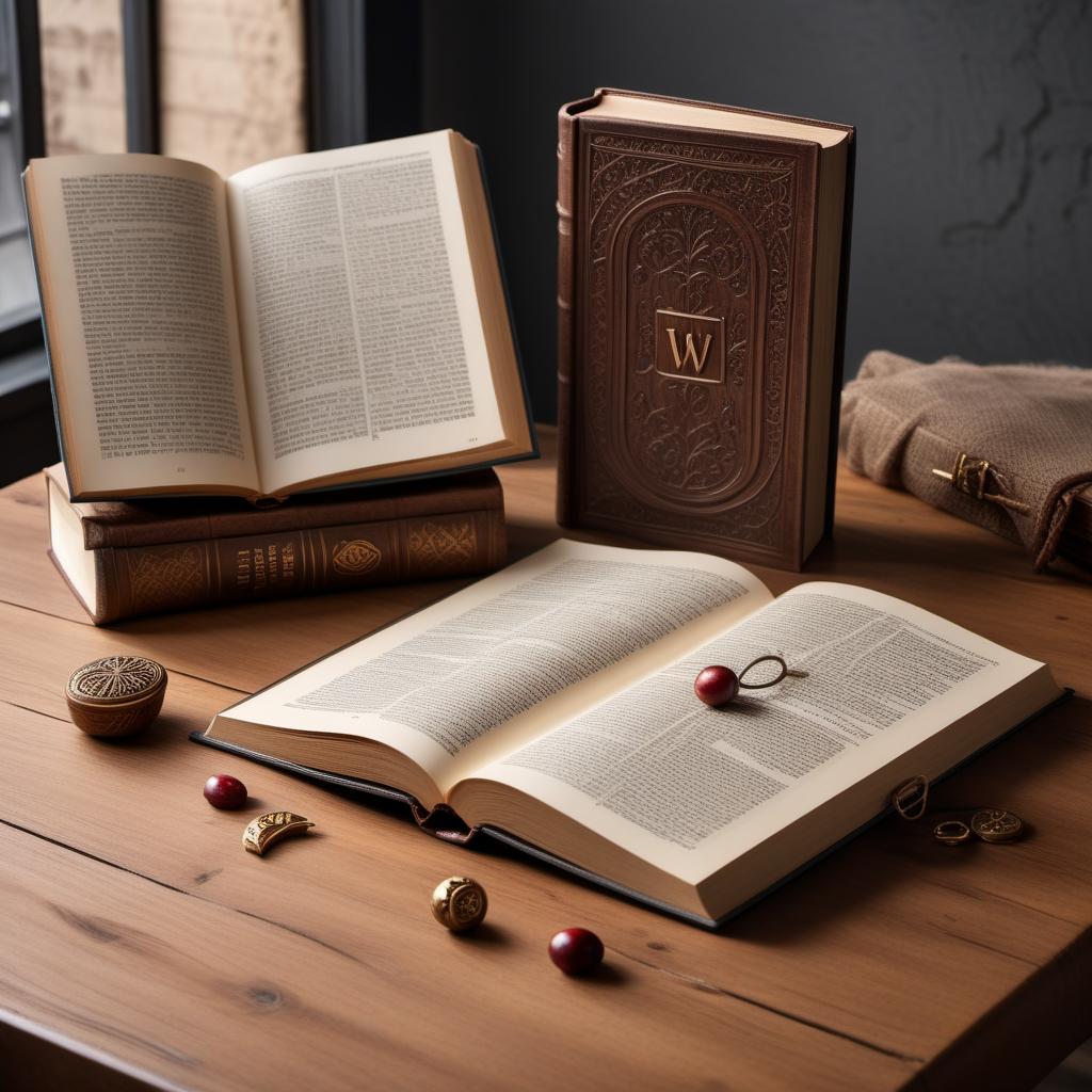  A series of images showing a book flipping open on a wooden table. On the edge of the table, near the book, the initials 'D.W.' and 'S.W.' are clearly carved into the wood. Add 'Happy Birthday Kassidy' written in the opened book. The table has a natural wooden texture, and the book has a classic, vintage look. hyperrealistic, full body, detailed clothing, highly detailed, cinematic lighting, stunningly beautiful, intricate, sharp focus, f/1. 8, 85mm, (centered image composition), (professionally color graded), ((bright soft diffused light)), volumetric fog, trending on instagram, trending on tumblr, HDR 4K, 8K