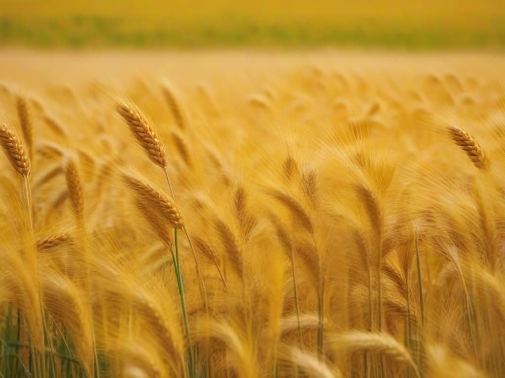  high resolution photo of amber waves of grain, beautiful field of wheat growing