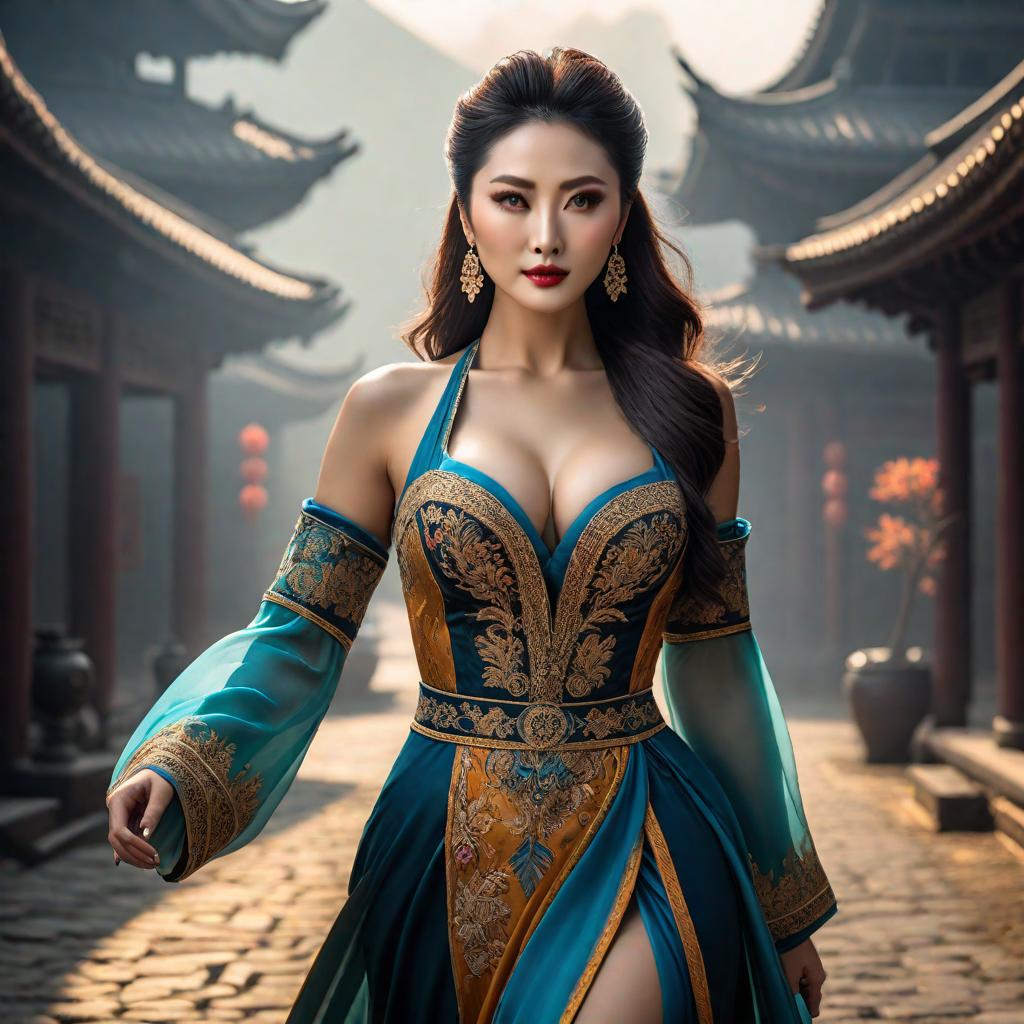  普通的中国女人正在黑海地区采茶。 hyperrealistic, full body, detailed clothing, highly detailed, cinematic lighting, stunningly beautiful, intricate, sharp focus, f/1. 8, 85mm, (centered image composition), (professionally color graded), ((bright soft diffused light)), volumetric fog, trending on instagram, trending on tumblr, HDR 4K, 8K