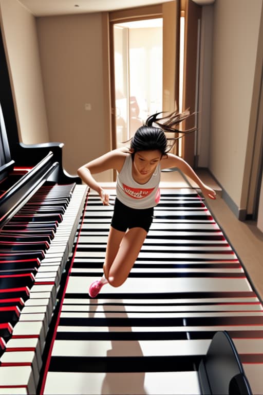  Doormatt running and playing piano