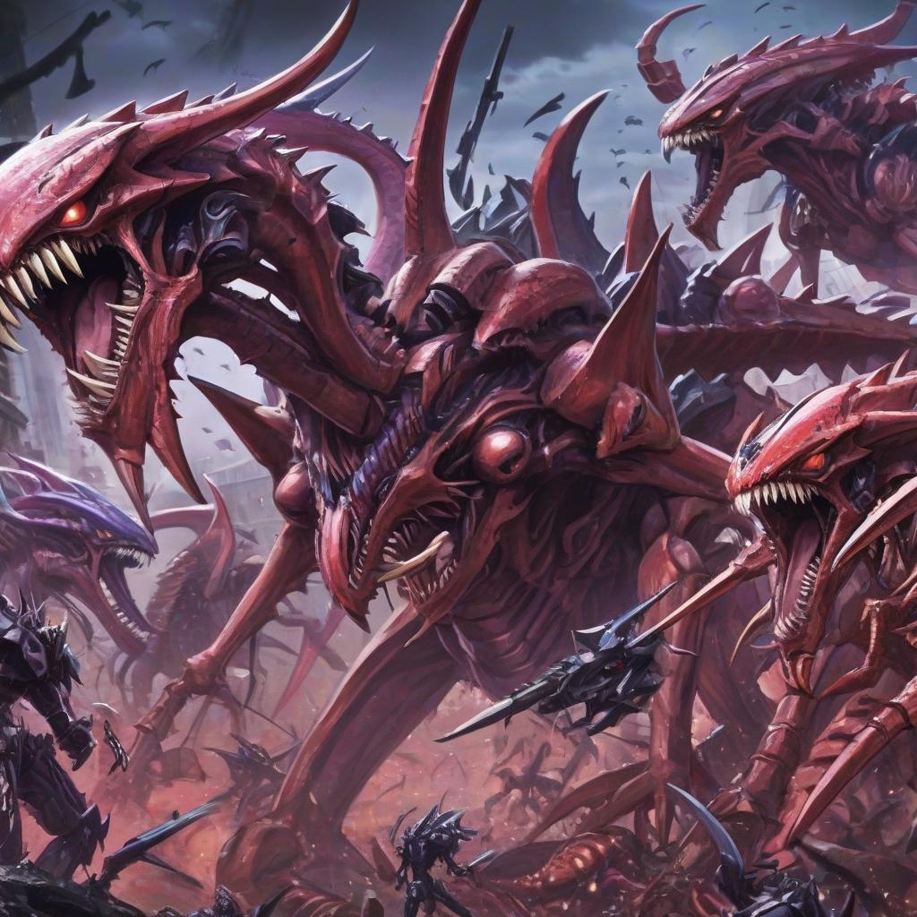  anime artwork tyranids . anime style, key visual, vibrant, studio anime, highly detailed