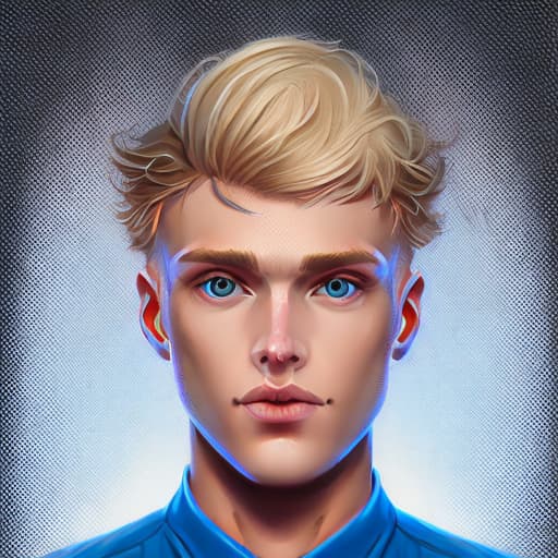 portrait+ style Russian LGBT queer twink blonde hunk dude face