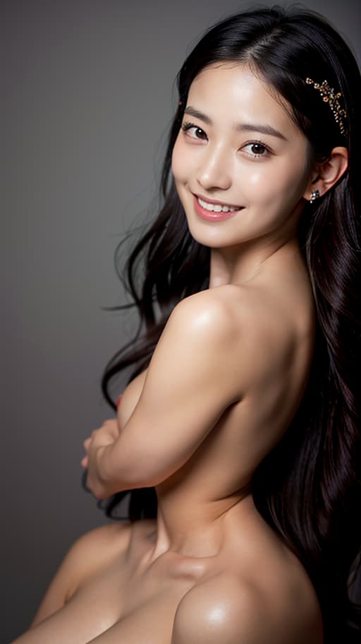  Best quality, masterpiece, ultra high res, (photorealistic:1.4), raw photo, (detail face:1.3), (realistic skin), deep shadow, dramatic lighting, cute, black hair, hair accessory, , innocent, face, clear skin, lovely smile, narrow eyes, deep shadow, dramatic lighting, portrait, portrait size, unedited, symmetrical balance