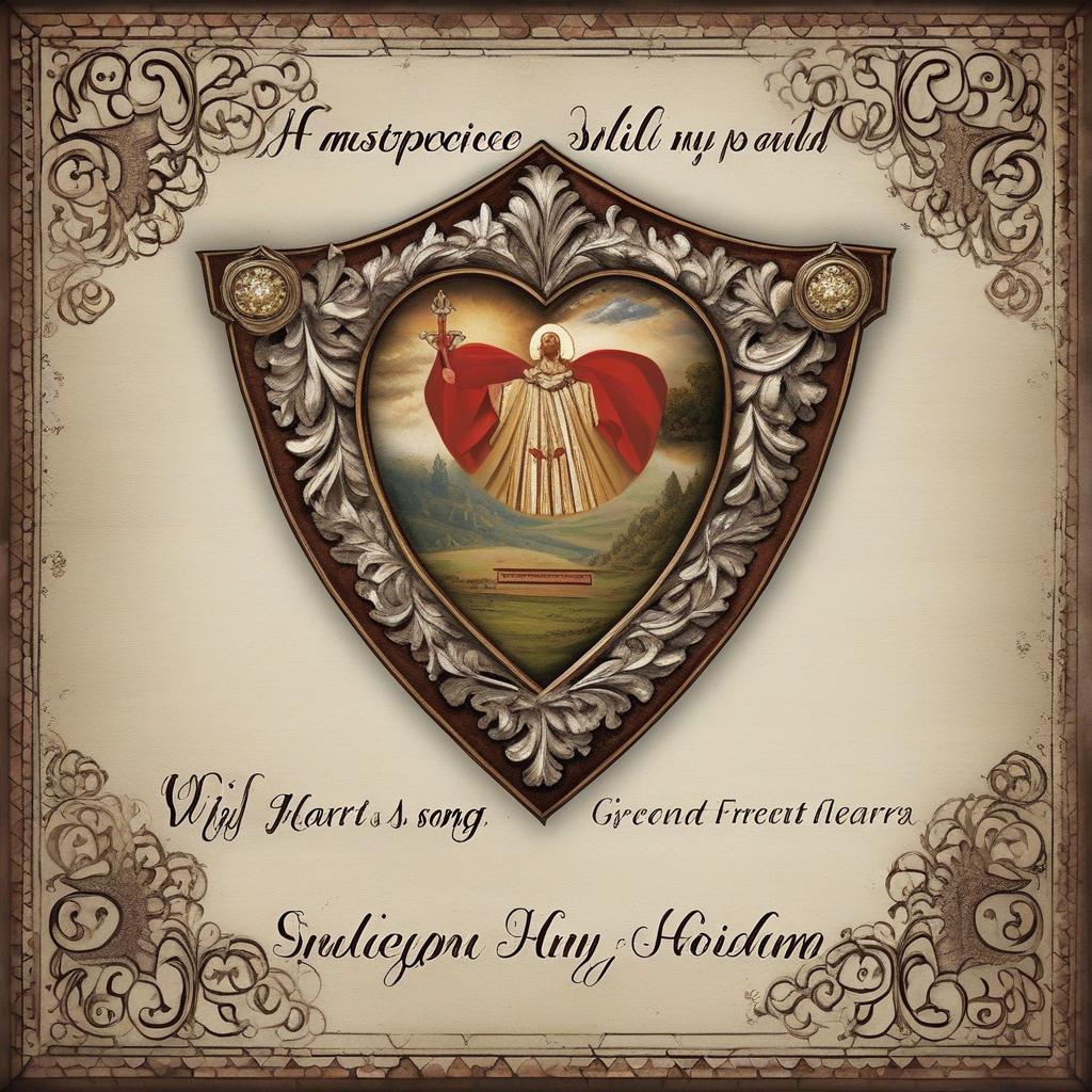  masterpiece, best quality, The LORD is my strength and my shield; my heart trusted in him, and I am helped: therefore my heart greatly rejoiceth; and with my song will I praise him.