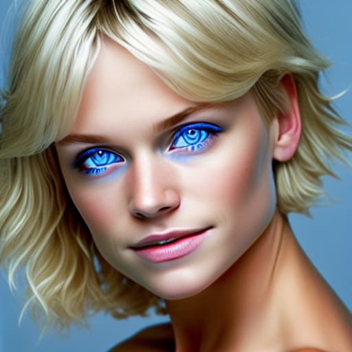  (Гпрнюня манюня) blond woman with blue eyes and a white tank top posing for a picture, short blond hair, blond hair blue eyes, blonde hair and blue eyes, blonde short hair, short blonde hair, blond bob haircut, sleek blond hair, shoulder - length blonde hair, short blonde hair with bangs, short wavy blond hair, blue eyes and blond hair, blonde hair blue eyes