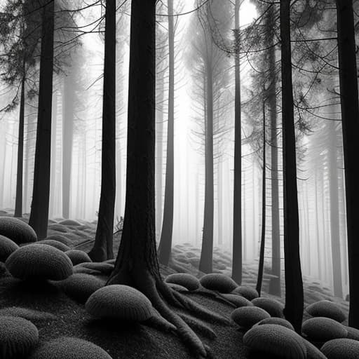  black and white coloring book for kids about a mushroom hour in the forest, hyperrealistic, full body, detailed clothing, highly detailed, cinematic lighting, stunningly beautiful, intricate, sharp focus, f/1. 8, 85mm, (centered image composition), (professionally color graded), ((bright soft diffused light)), volumetric fog, trending on instagram, trending on tumblr, HDR 4K, 8K