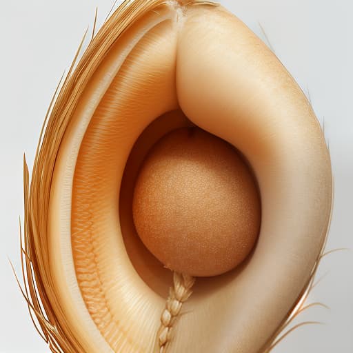  photorealistic image of a wheat ear on a white background