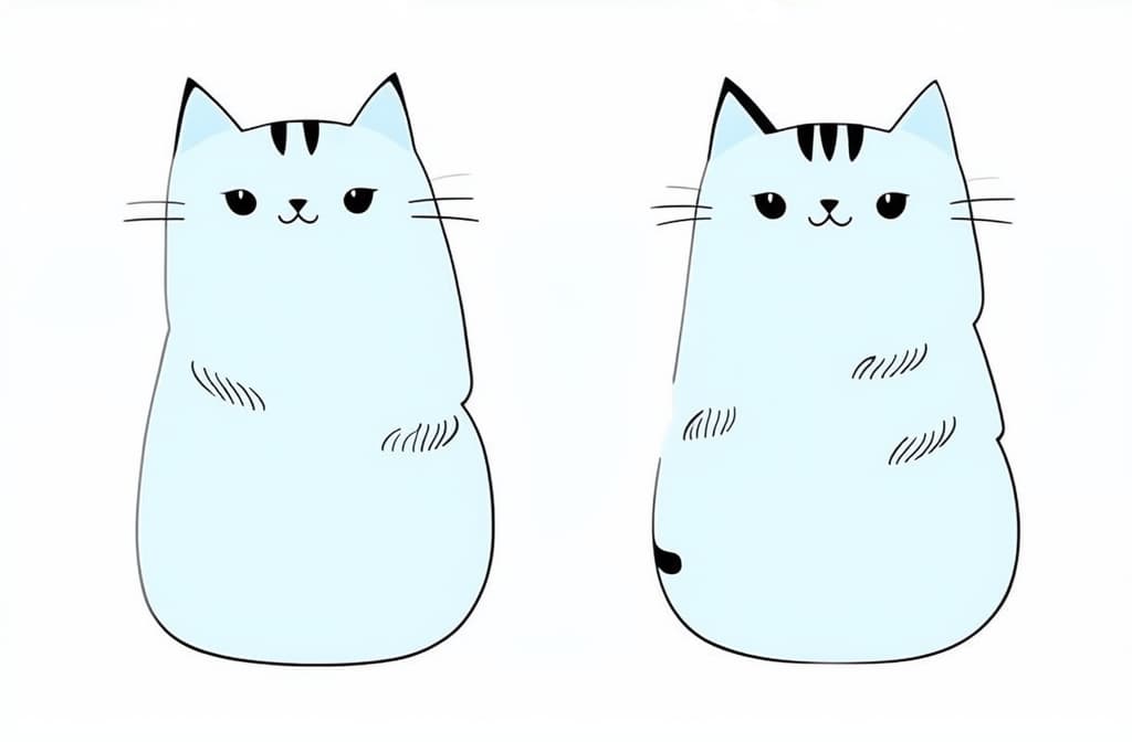  contour, very simple image in one unbroken black ink line, single line of blue cats with funny faces. simple flat color illustration. ar 3:2 using a single continuous black line ink brushon white background, drawing should be created without lifting the pen, recognizable features of blue cats with funny faces. simple flat color illustration. ar 3:2 in one unbroken line