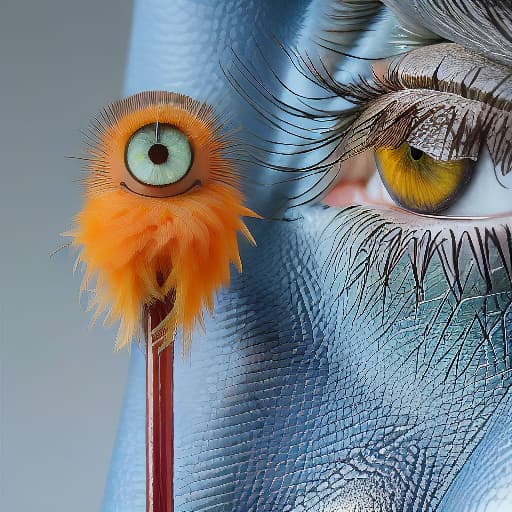  A long orange pencil on the back of the pencil has two eyes staring into the air and two raised eyebrows and an open mouth hyperrealistic, full body, detailed clothing, highly detailed, cinematic lighting, stunningly beautiful, intricate, sharp focus, f/1. 8, 85mm, (centered image composition), (professionally color graded), ((bright soft diffused light)), volumetric fog, trending on instagram, trending on tumblr, HDR 4K, 8K