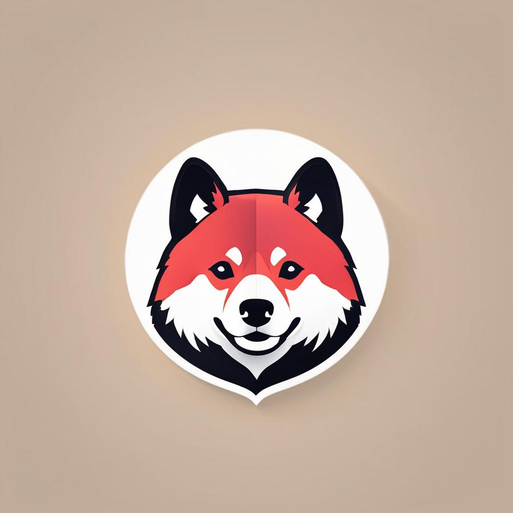  shiba inu, (ios style mobile app icon:1.5), logo, midjourney style, hq, hightly detailed, 4k