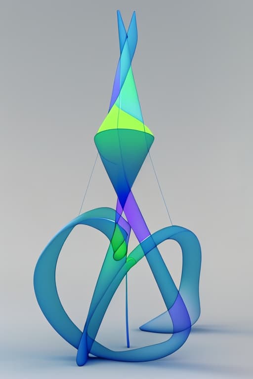  3D shape of degenerate conic sections example with color