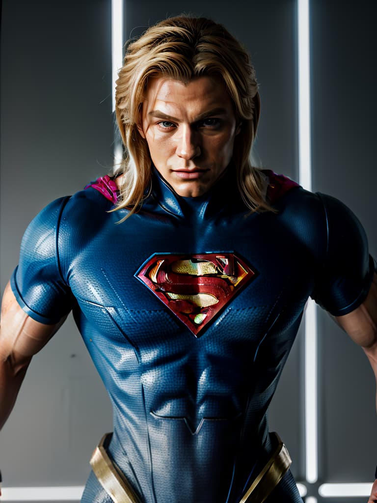  good looking men, superman, strong body, combat uniform containing s characters, jedi, blonde hair like super saiyan, upside down, masterpiece, best quality,8k,ultra detailed,high resolution,an extremely delicate and beautiful,hyper detail