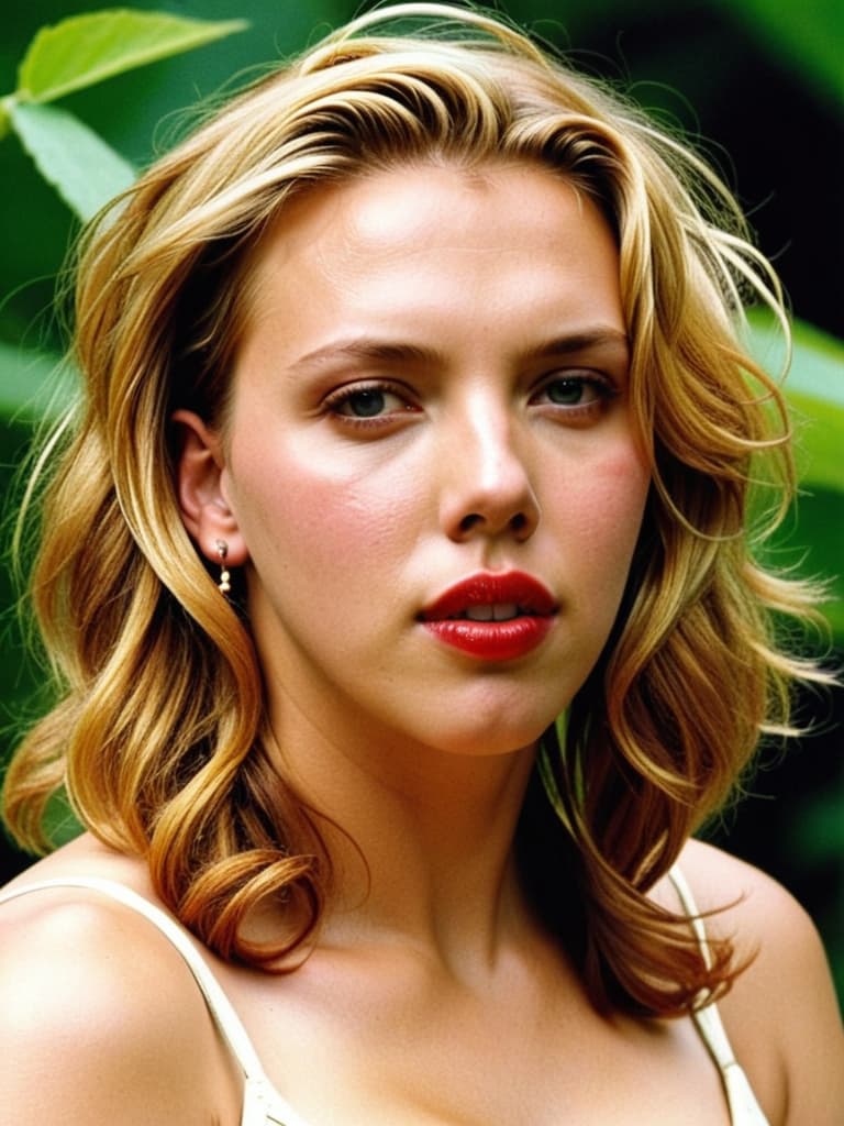  A young Scarlet Johansson, no clothes, posing in various sensual positions