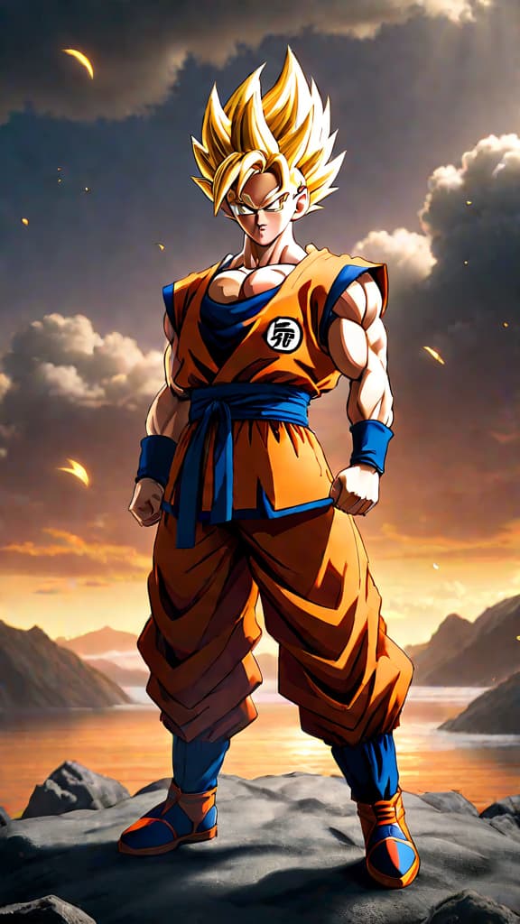  anime art: gohan from dragon ball z balancing studies and training, symbolizing sacrifices heroes make. hyperrealistic, full body, detailed clothing, highly detailed, cinematic lighting, stunningly beautiful, intricate, sharp focus, f/1. 8, 85mm, (centered image composition), (professionally color graded), ((bright soft diffused light)), volumetric fog, trending on instagram, trending on tumblr, HDR 4K, 8K