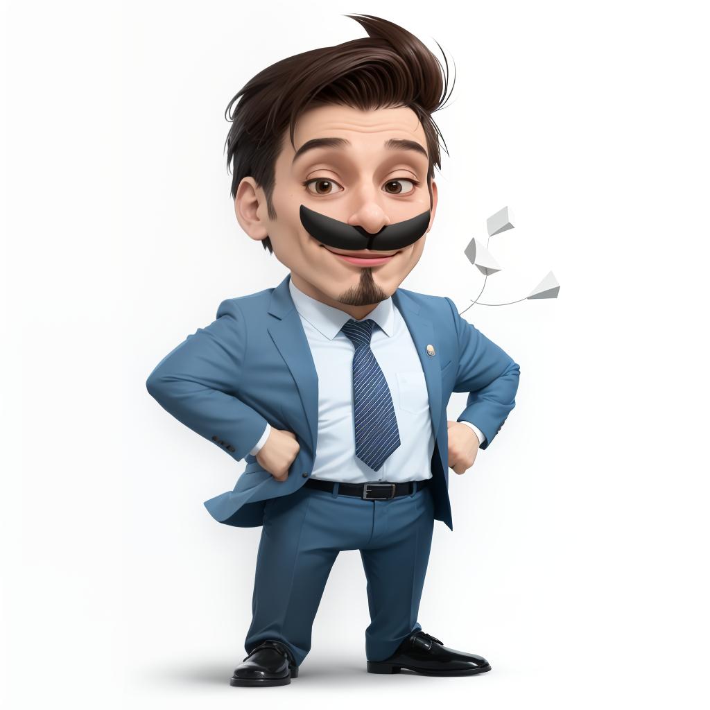  a professional cartoon character of a a business man, full body shot, mascot, clean background, (4k, best quality, masterpiece:1.2), ultrahigh res, highly detailed, sharp focus, (perfect image composition),(centered image composition) <lora:stickersredmond:1>