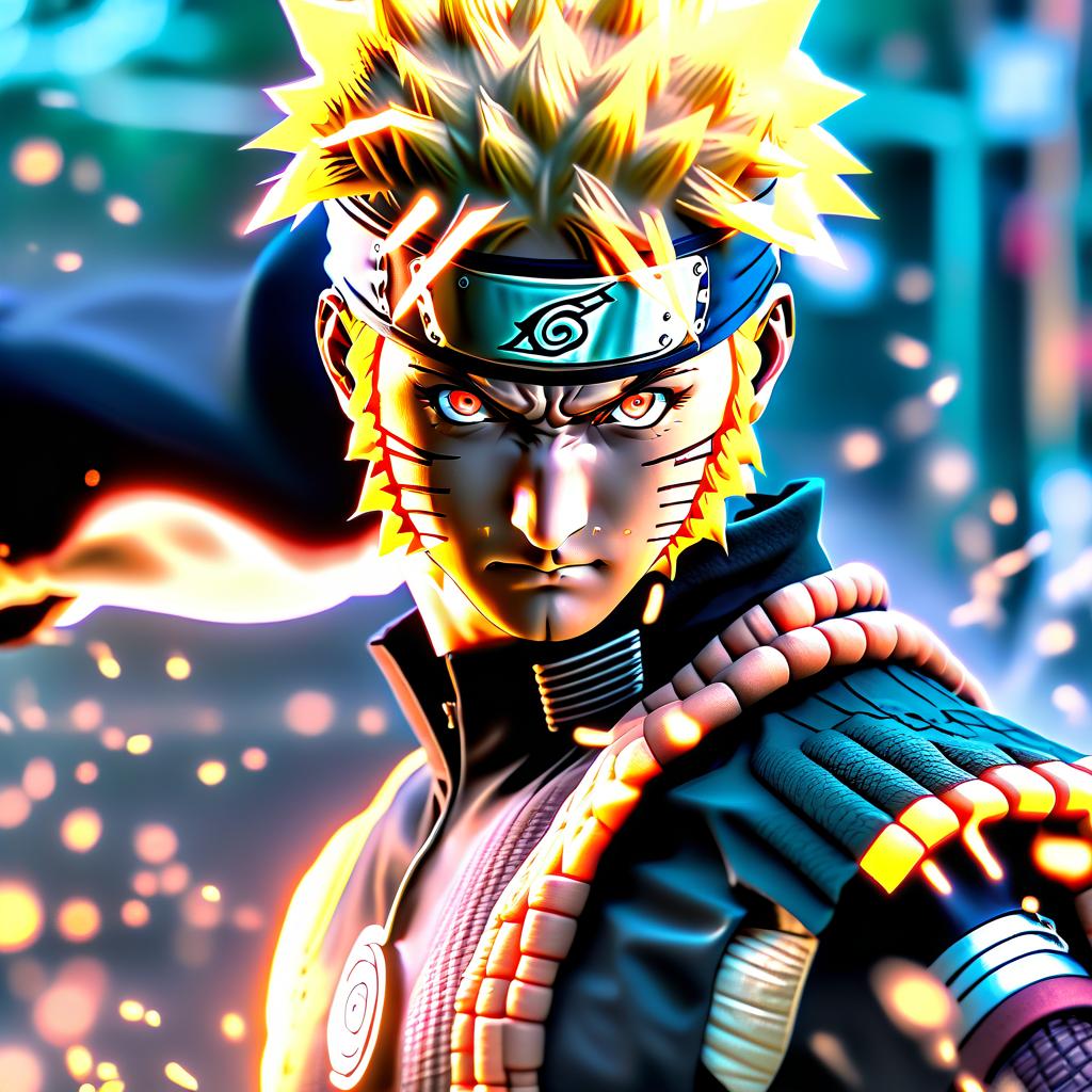  hdr photo of naruto . high dynamic range, vivid, rich details, clear shadows and highlights, realistic, intense, enhanced contrast, highly detailed, perfecteyes, glowneon hyperrealistic, full body, detailed clothing, highly detailed, cinematic lighting, stunningly beautiful, intricate, sharp focus, f/1. 8, 85mm, (centered image composition), (professionally color graded), ((bright soft diffused light)), volumetric fog, trending on instagram, trending on tumblr, HDR 4K, 8K