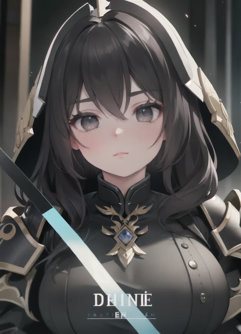  ((best quality)), ((masterpiece)), (detailed), beautiful face, female warrior, (defiance512:1.2), big eyes, heavy black iron armor, detailed helmet, intense gaze, battle ready, contrasting soft skin, (lighting:1.2), close up portrait, 4:3 aspect ratio