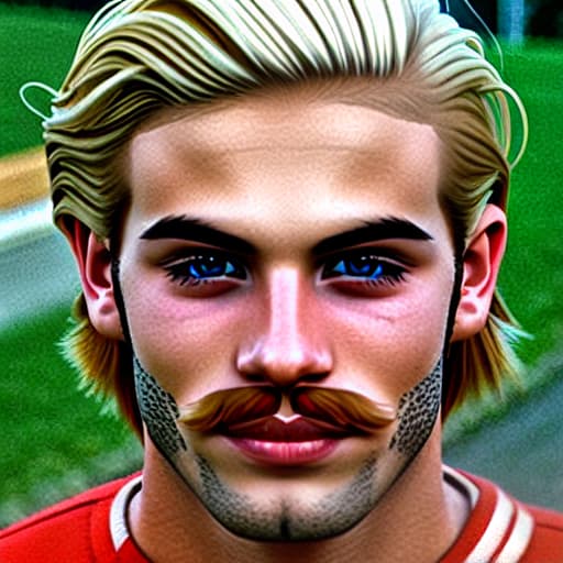  super Mario Kart queer blonde hunk dude face