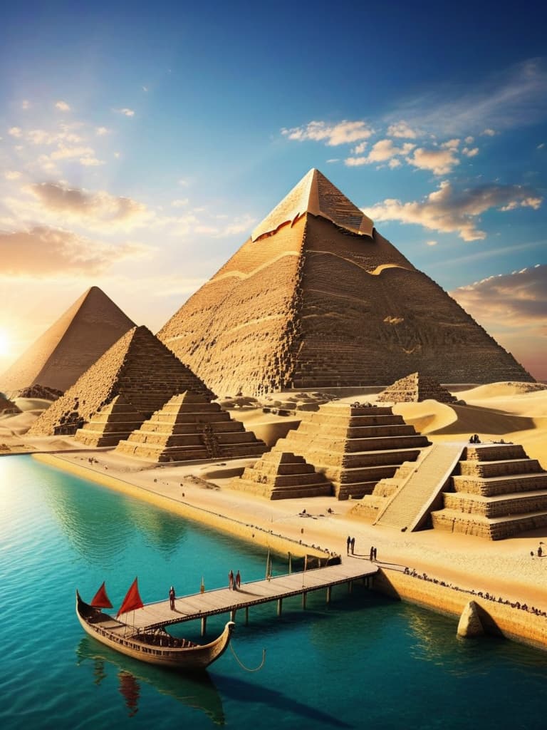  make image of pyramids new alive beautiful and realistic