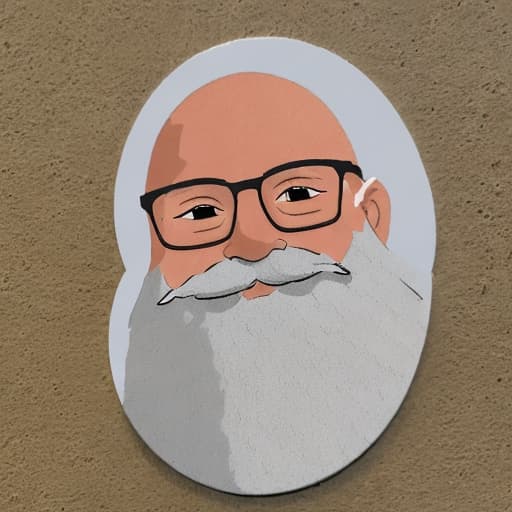  Bald gnome with big white beard