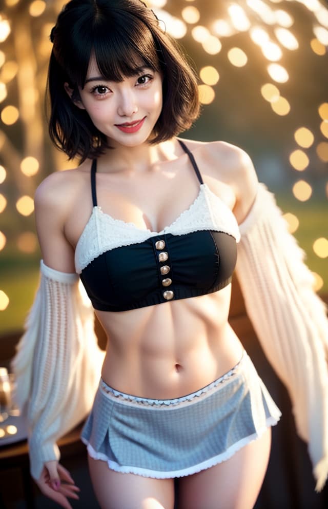  (Table Top: 1.3), (16K, Real, RAW Photo, Highest Quality: 1.4), (((Actress: Kanna Hashimoto))), (Big Smile), (Black Hair), (Short Bob Hair)), Perfect Anatomy, (Delicate and Beautiful Eyes: 1. 3), (45 degrees diagonal from above) (Natural Light)), (Lolita Fashion ) ((mini skirt)) (((exposed thighs))) ((showing panties)) hyperrealistic, full body, detailed clothing, highly detailed, cinematic lighting, stunningly beautiful, intricate, sharp focus, f/1. 8, 85mm, (centered image composition), (professionally color graded), ((bright soft diffused light)), volumetric fog, trending on instagram, trending on tumblr, HDR 4K, 8K