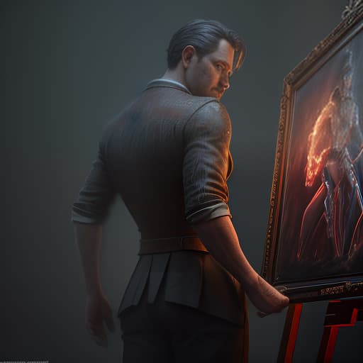  photos of a man in the style of the 1920s standing with his back to the frame, (extremely detailed oil painting:1.2), glow effects, godrays, hand drawn, render, 8k, octane render, cinema 4d, blender, dark, atmospheric 4k ultra detailed, cinematic sensual, sharp focus, humorous illustration, big depth of field, masterpiece, colors, 3d octane render, 4k, concept art, trending on artstation, hyperrealistic, vivid colors, extremely detailed cg unity 8k wallpaper, trending on artstation, trending on cgsociety, intricate, high detail, dramatic