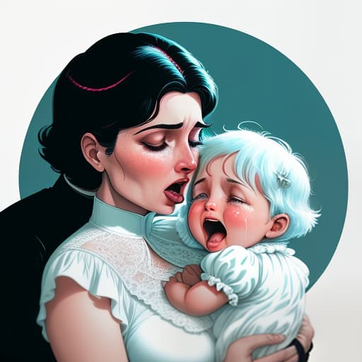  A picture in the style of a hand drawn retro comic, white background, mother and father are arguing and screaming at each other, a little girl is holding her mother and father by the hands and crying, all people in the picture are full sized. hyperrealistic, full body, detailed clothing, highly detailed, cinematic lighting, stunningly beautiful, intricate, sharp focus, f/1. 8, 85mm, (centered image composition), (professionally color graded), ((bright soft diffused light)), volumetric fog, trending on instagram, trending on tumblr, HDR 4K, 8K