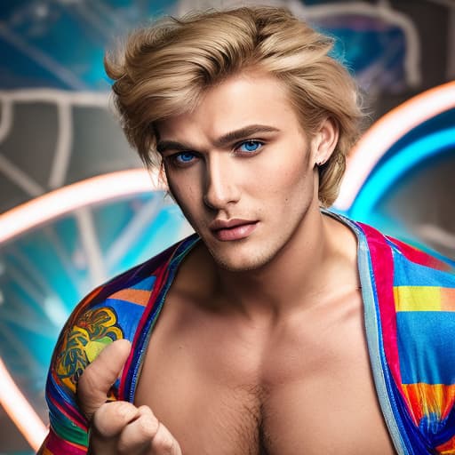 portrait+ style Russian LGBT queer TV actor blonde hunk dude face