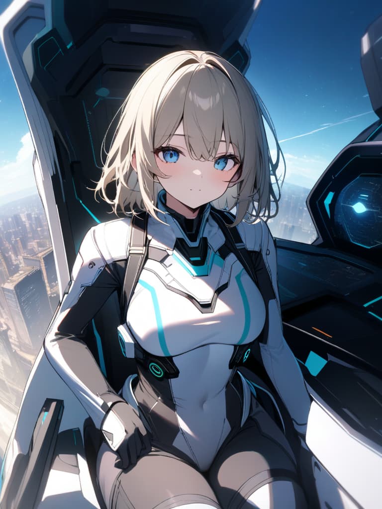  ultra detailed:1.2,masterpiece:1.2,best quality,masterpiece,bestquality,hdr:1.1,8k:1.1,very cute girl:1.3,((cyber pilot suit white:1.6)),((sphere cockpit inside robot:1.6))(cyber,full face helmet:1.3)(sitting cockpit seat:1.3),leaning forward,upper body:1.3,blue eyes:1.2,blonde hair:1.2,from front