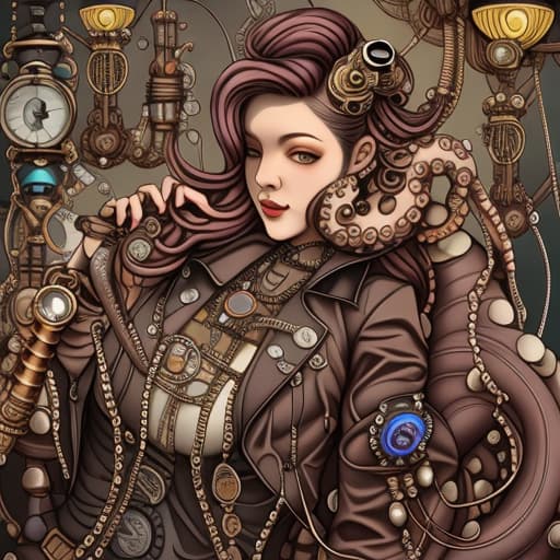  Steampunk octopus with bongs