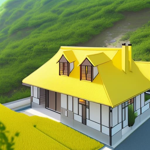  Aesthetic House with Yellow roof