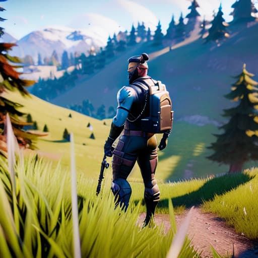  fortnite thumbnail hyperrealistic, full body, detailed clothing, highly detailed, cinematic lighting, stunningly beautiful, intricate, sharp focus, f/1. 8, 85mm, (centered image composition), (professionally color graded), ((bright soft diffused light)), volumetric fog, trending on instagram, trending on tumblr, HDR 4K, 8K