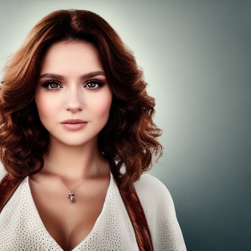 portrait+ style Russian queer TV actress brunette female face