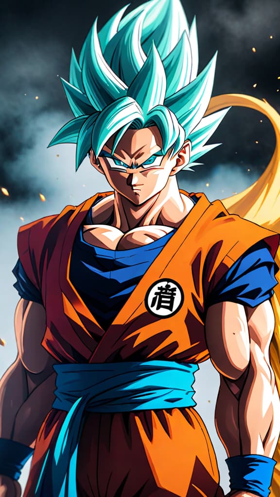  anime art, dragon ball z, gohan in super saiyan 2 form, calm and balanced, emotional strength and power hyperrealistic, full body, detailed clothing, highly detailed, cinematic lighting, stunningly beautiful, intricate, sharp focus, f/1. 8, 85mm, (centered image composition), (professionally color graded), ((bright soft diffused light)), volumetric fog, trending on instagram, trending on tumblr, HDR 4K, 8K