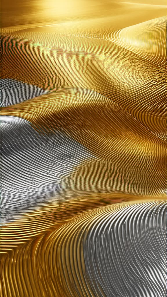  professional detailed photography, background of gold and silver waves ar 9:16, (muted colors, dim colors, soothing tones), (vsco:0.3)